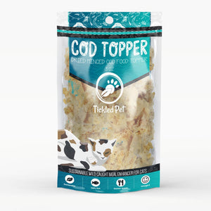 Tickled Pet All-Natural Cod Food Topper for Cats Dehydrated Dog Chews - 3 oz Bag