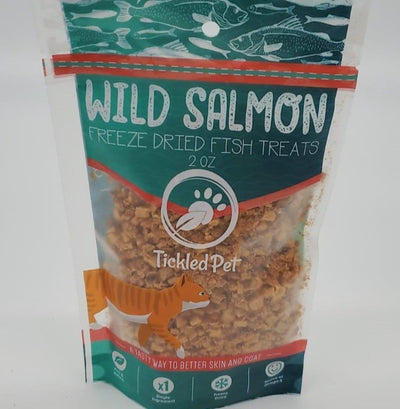 Tickled Pet All-Natural Wild FD Salmon for Cats Dehydrated Dog Chews - 2 oz Bag  