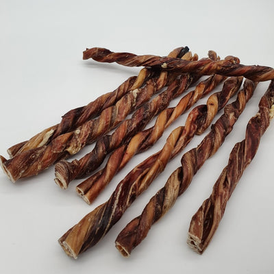 Tickled Pet Odor Free USA Bully Sitck Twists 6" Dog Bully Sticks - Case of 12
