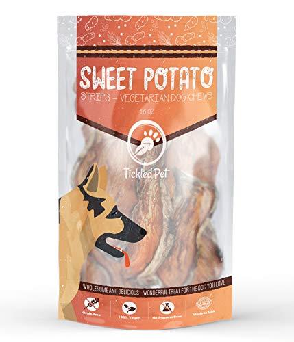 Tickled Pet Sweet Potato Chews Dehydrated Dog Treats - 16 oz Bag  