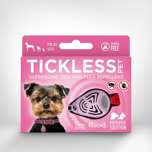 Tickless Pet Ultrasonic Flea and Tick Repeller for Dogs - Pink