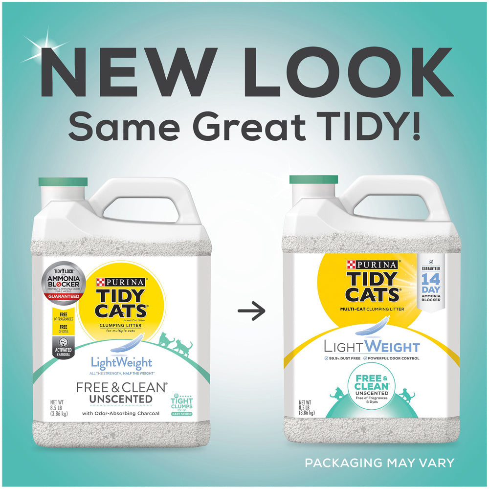 Tidy Cats Low Dust Clumping Cat Litter Lightweight Free & Clean Unscented Multi Cat Litter  