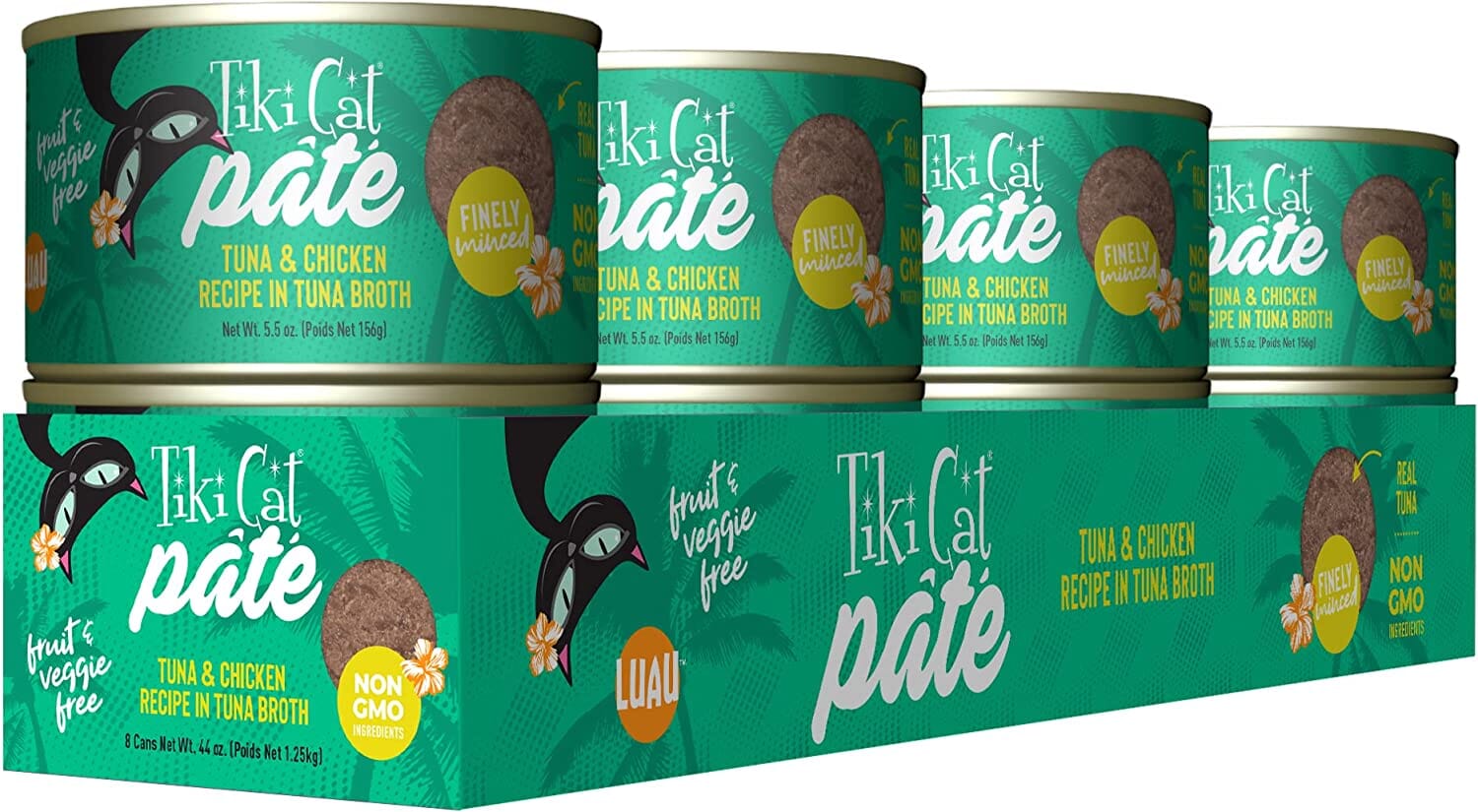 Tiki Cat Ahi Tuna & Chicken Pate Luau Canned Cat Food - 5.5 Oz - Case of 8  