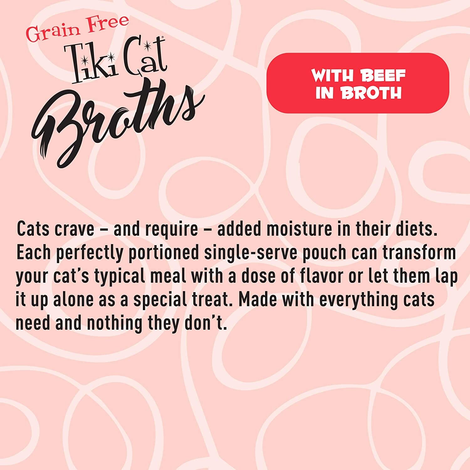 Tiki Cat Beef Broth Cat Food Toppers - 1.3 Oz Pouch - Pack of 12  