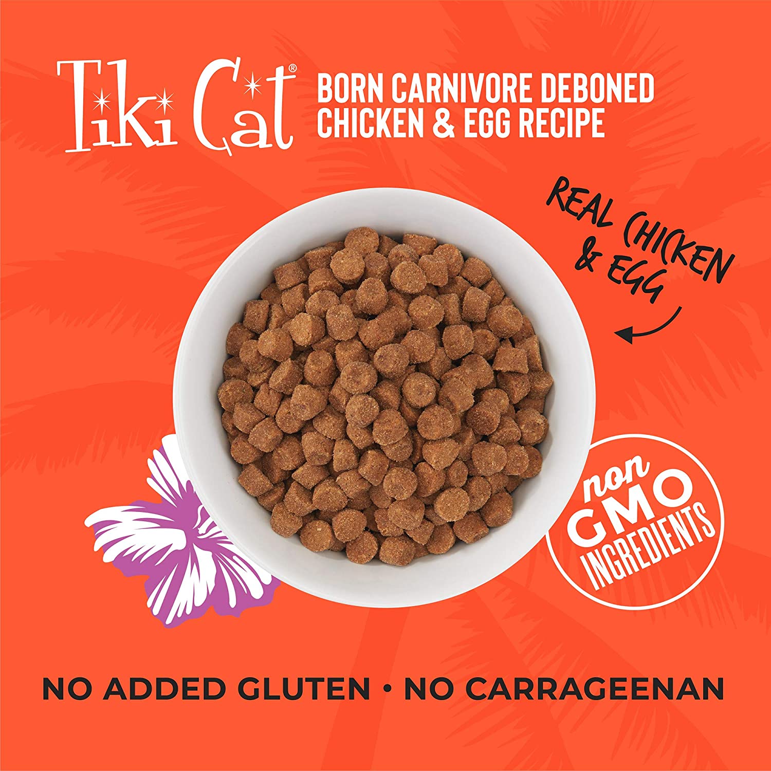 Tiki Cat Born Carnivore Non-GMO Chicken & Egg non Kibble Dry Cat Food - 11.1 lb Bag  