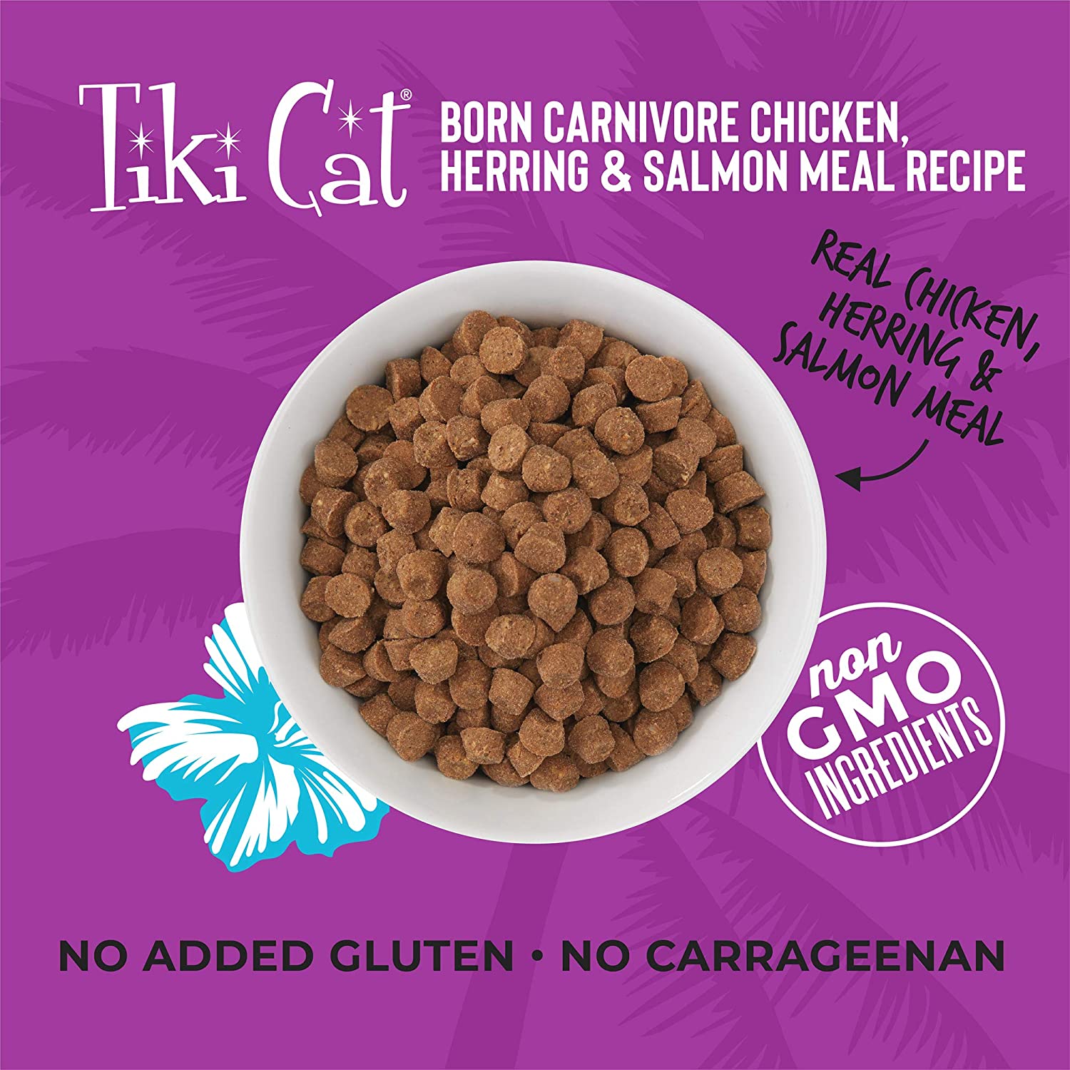 Tiki Cat Born Carnivore Non-GMO Chicken & Herring non Kibble Dry Cat Food - 11.1 lb Bag  