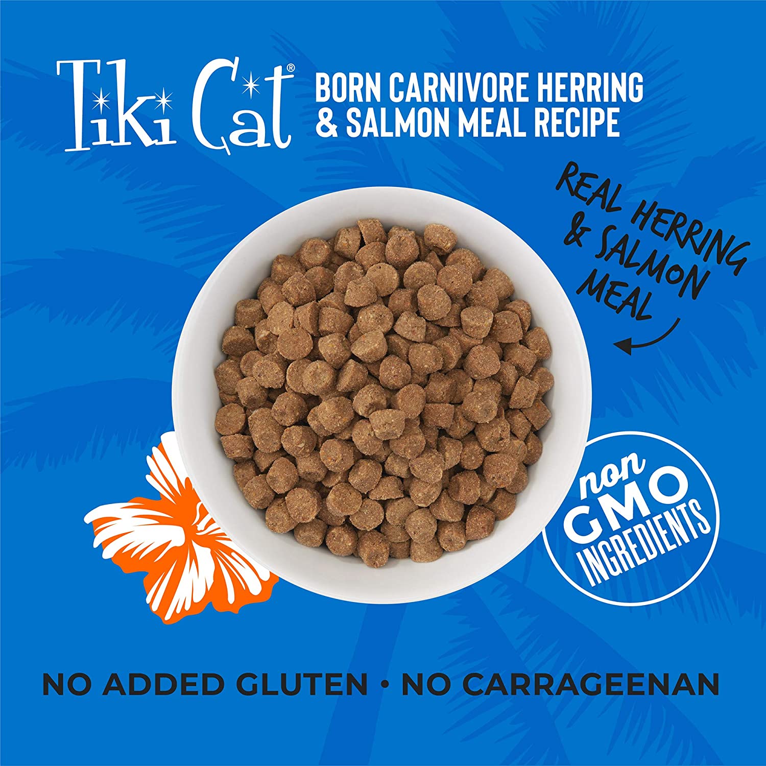 Tiki Cat Born Carnivore Non-GMO Herring & Salmon non Kibble Dry Cat Food - 11.1 lb Bag  