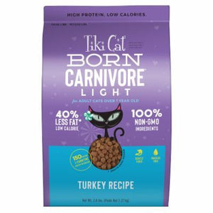 Tiki Cat Born Carnivore Non-GMO Turkey Light non Kibble Dry Cat Food - 2.8 lb Bag