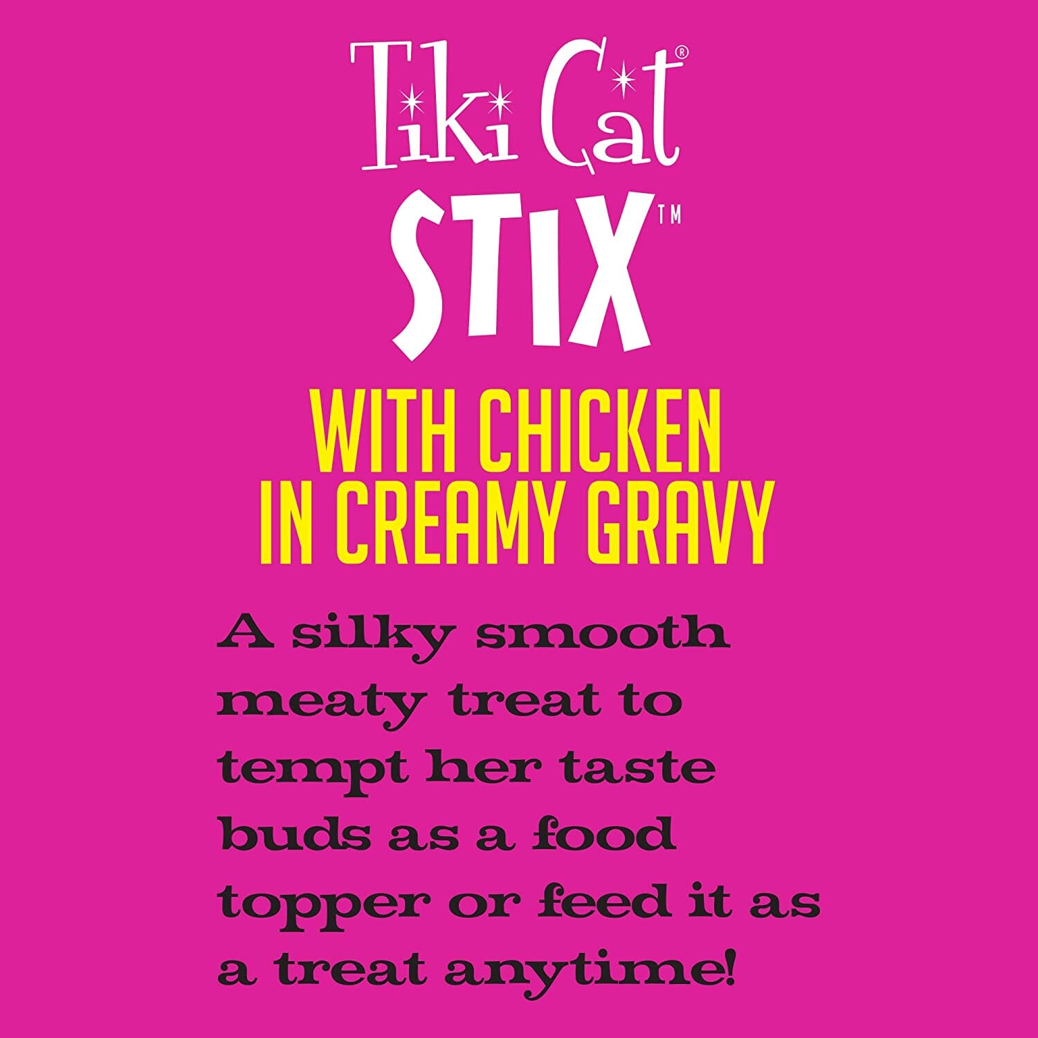 Tiki Cat Chicken Mousse STIX™ Cat Treats - (12 Tubes per Bag) - 6 Oz Bags - Pack of 12  