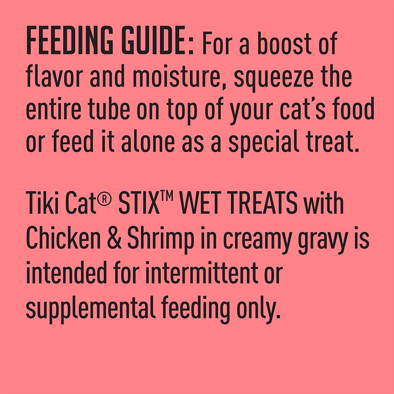 Tiki Cat Chicken & Shrimp Mousse STIX™ Cat Treats - (6 Tubes per Bag) - 3 Oz Bags - Pack of 12  