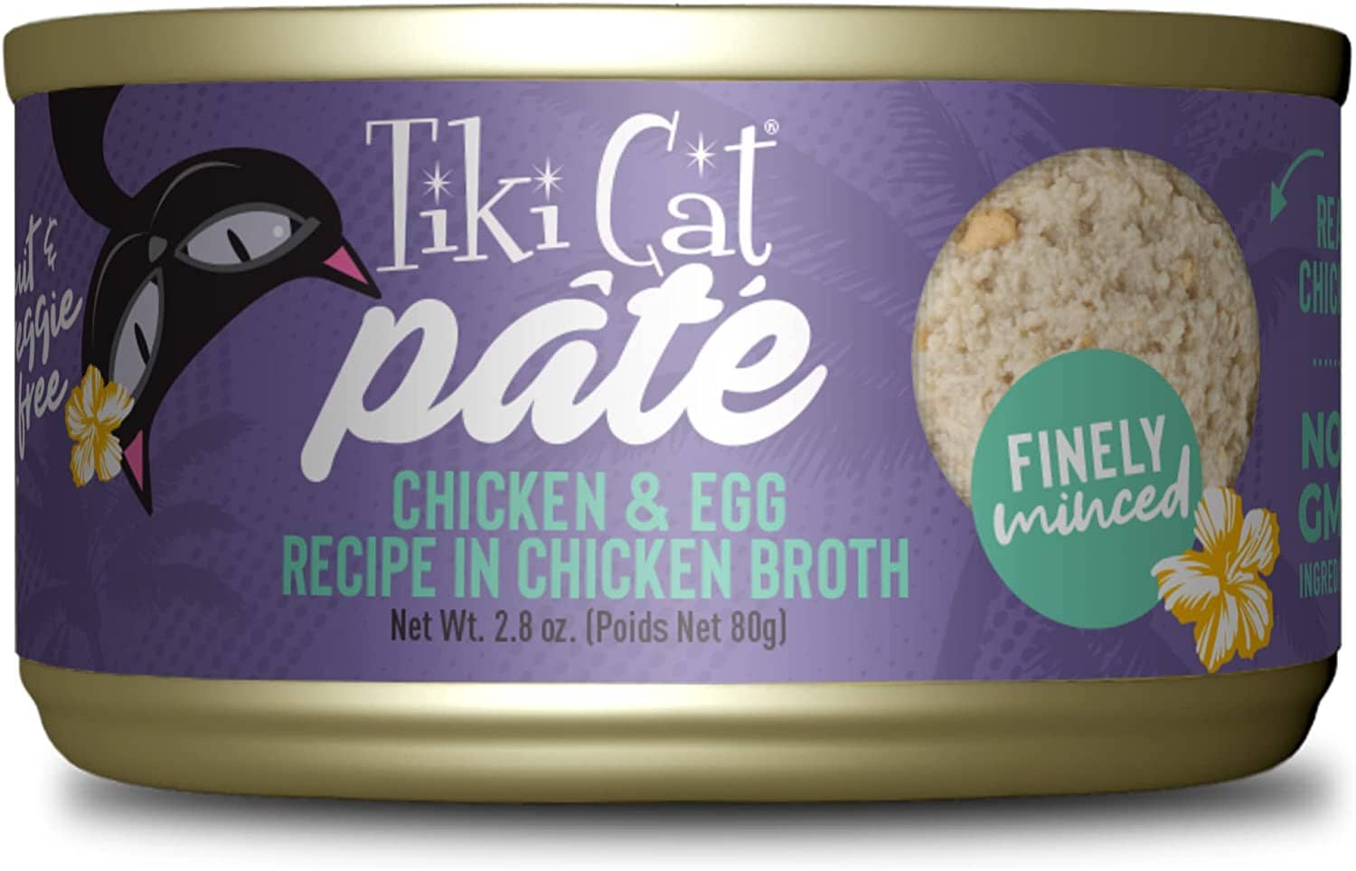 Tiki Cat Chicken w/Egg Pate Luau Canned Cat Food - 2.8 Oz - Case of 12  