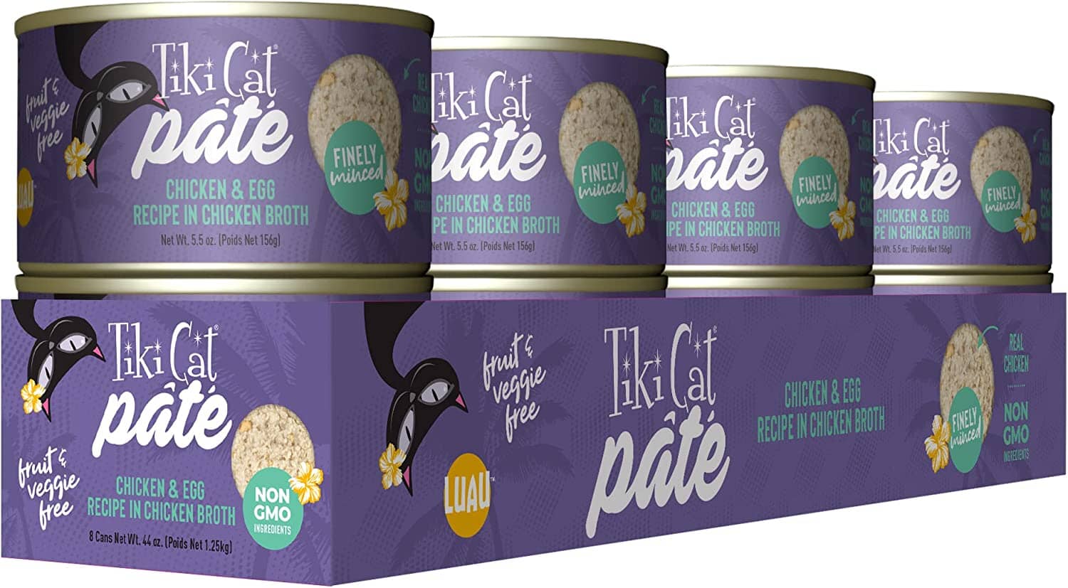 Tiki Cat Chicken w/Egg Pate Luau Canned Cat Food - 5.5 Oz - Case of 8  
