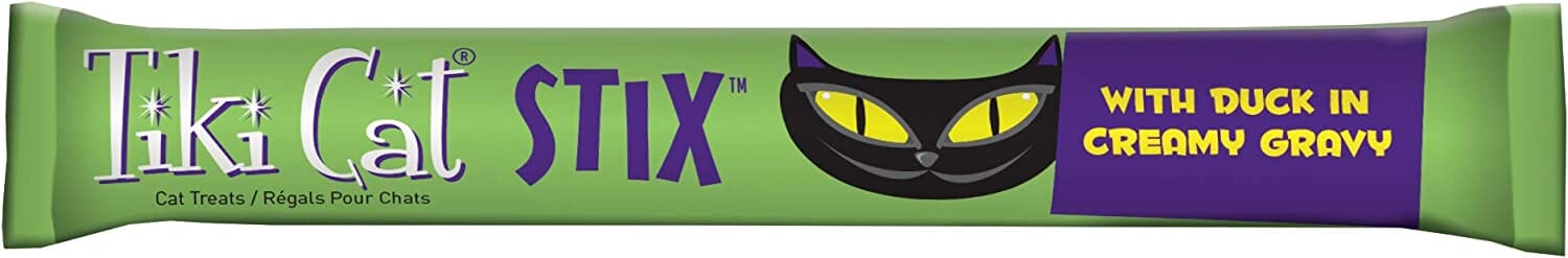 Tiki Cat Duck Mousse STIX™ Cat Treats - (6 Tubes per Bag) - 3 Oz Bags - Pack of 12  