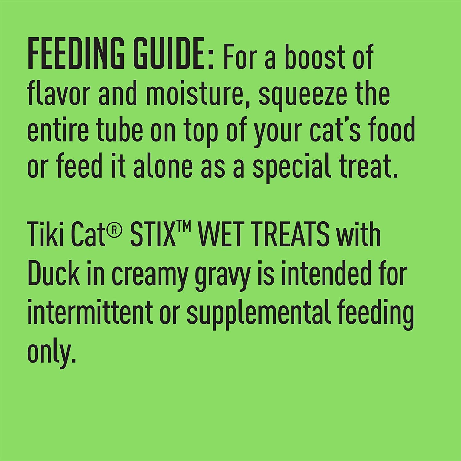 Tiki Cat Duck Mousse STIX™ Cat Treats - (6 Tubes per Bag) - 3 Oz Bags - Pack of 12  