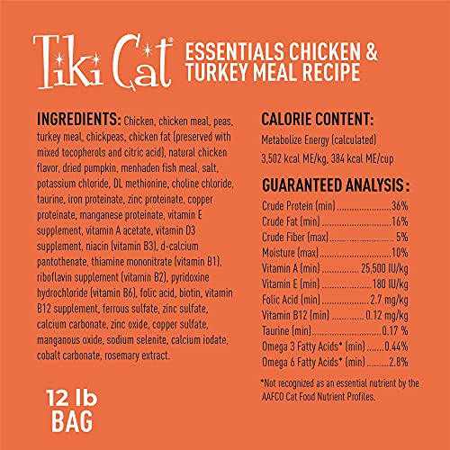 Tiki Cat Essentials Chicken & Turkey Meal Recipe #12 Wet Cat Food -  