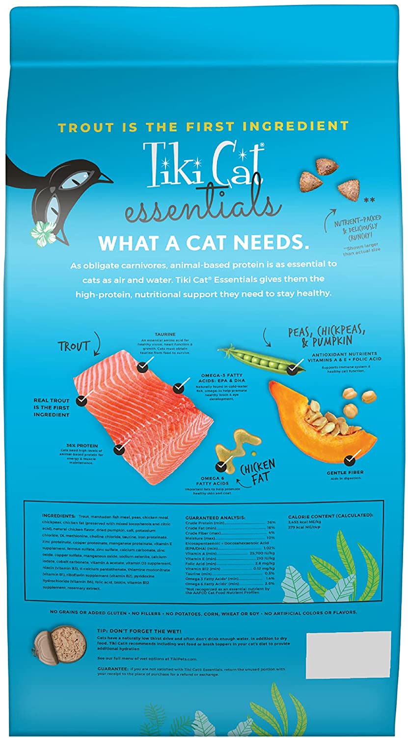 Tiki Cat Essentials Trout & Menhaden Fish Meal Recipe #6 Wet Cat Food -  