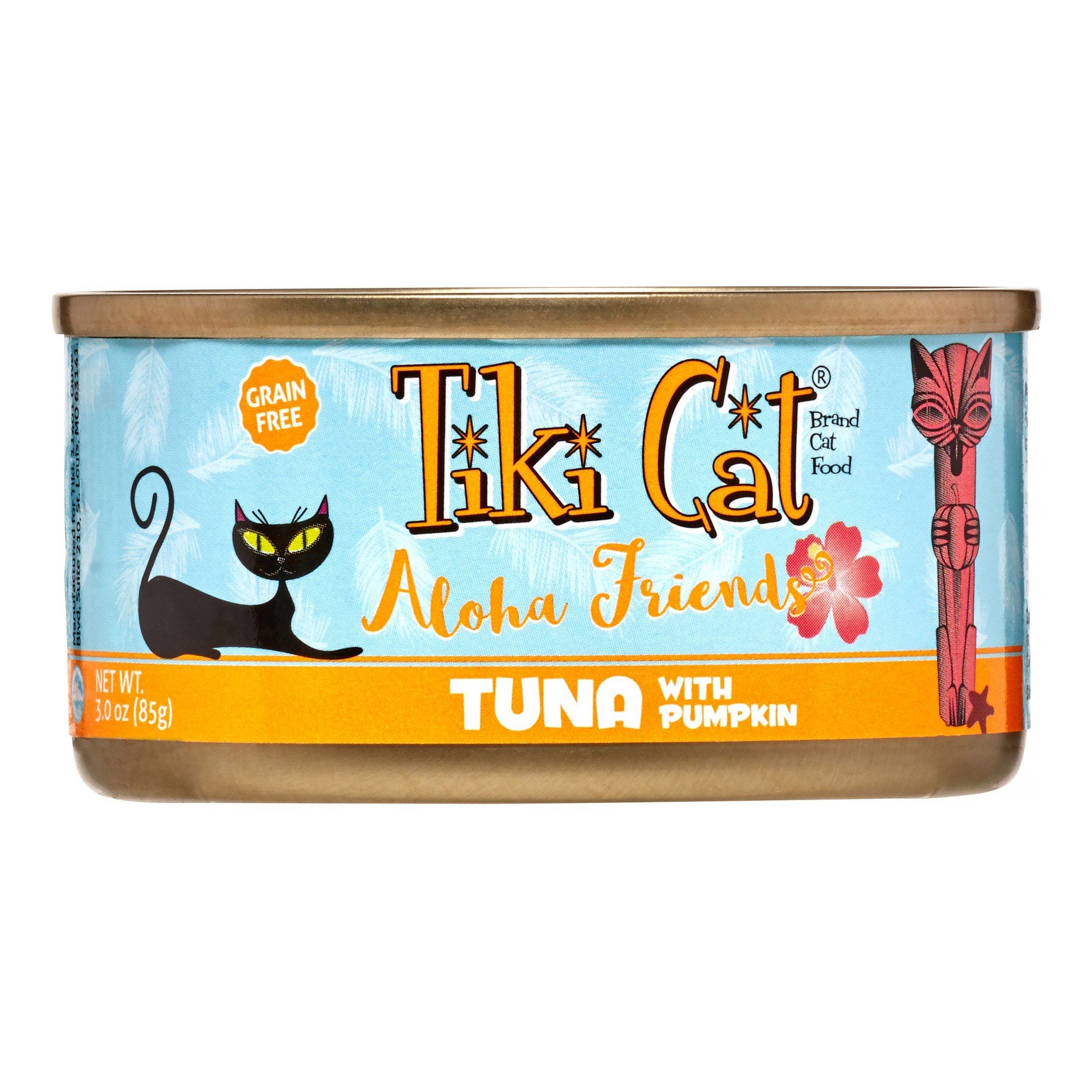 Tiki Cat Grain-Free Aloha Friends Tuna with Pumpkin Canned Cat Food - 3 oz Cans - Case of 12  