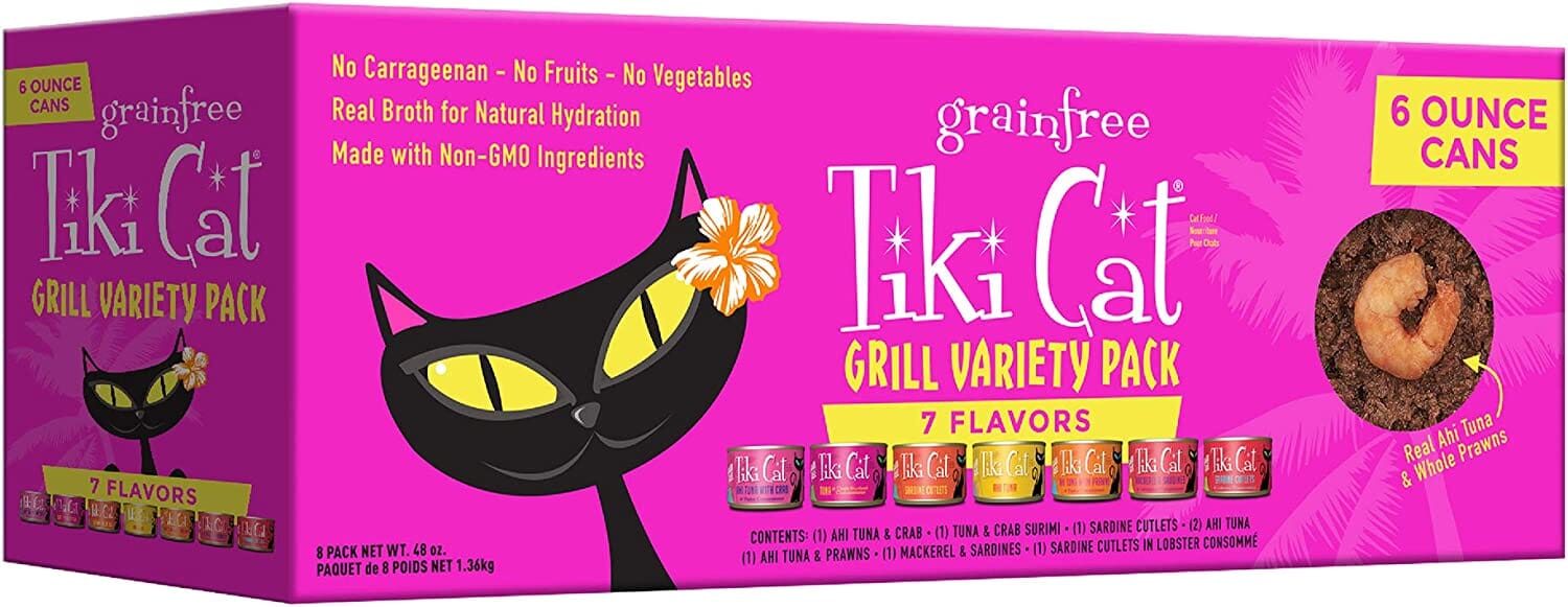 Tiki Cat Grilled Variety Pack Canned Cat Food - 6 Oz - Case of 8  