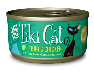 Tiki Cat Hookena Lua Canned Cat Food - Ahi Tuna and Chicken - Case of 12