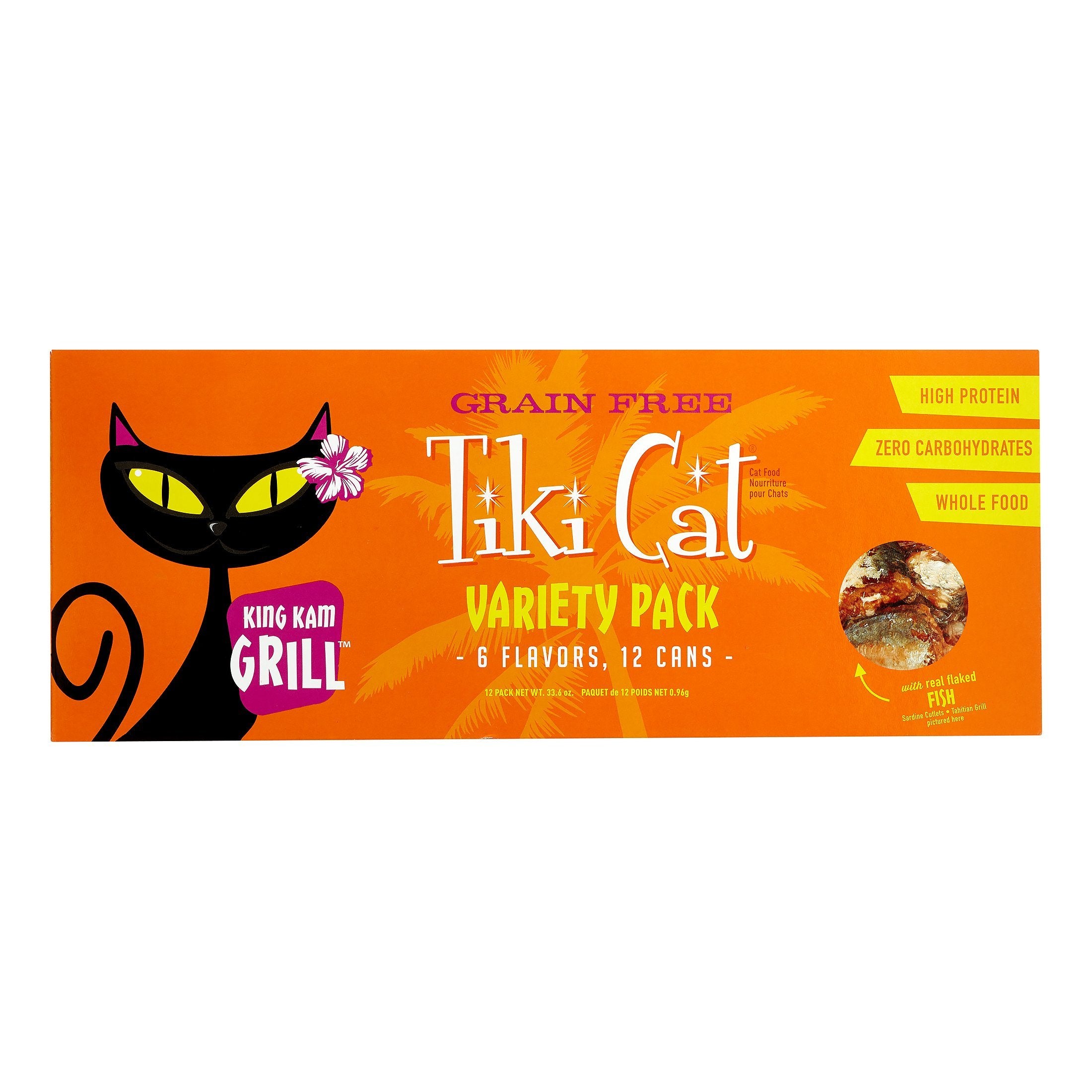 Tiki Cat King Kamehameha Variety Pack Canned Cat Food - 2.8 oz Cans - Case of 12  