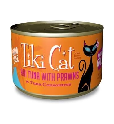 Tiki Cat Manana Grill Canned Cat Food - Ahi Tuna with Prawns - Case of 8  