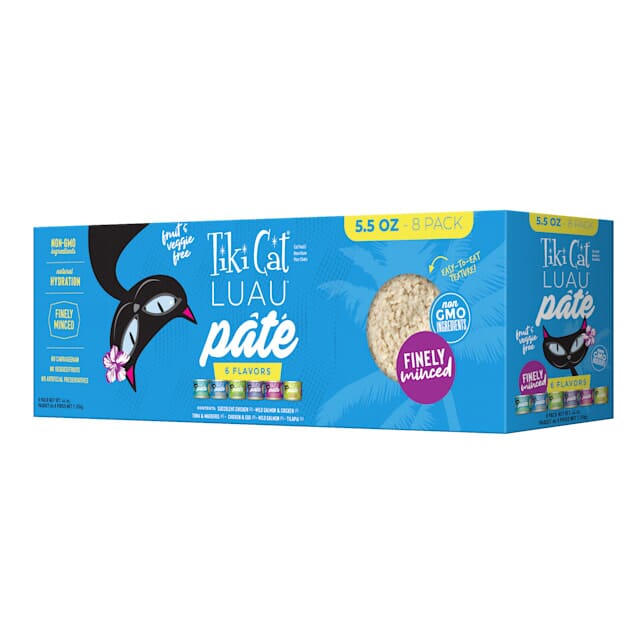 Tiki Cat Pate Variety Pack Luau Canned Cat Food - 5.5 Oz - Case of 8  