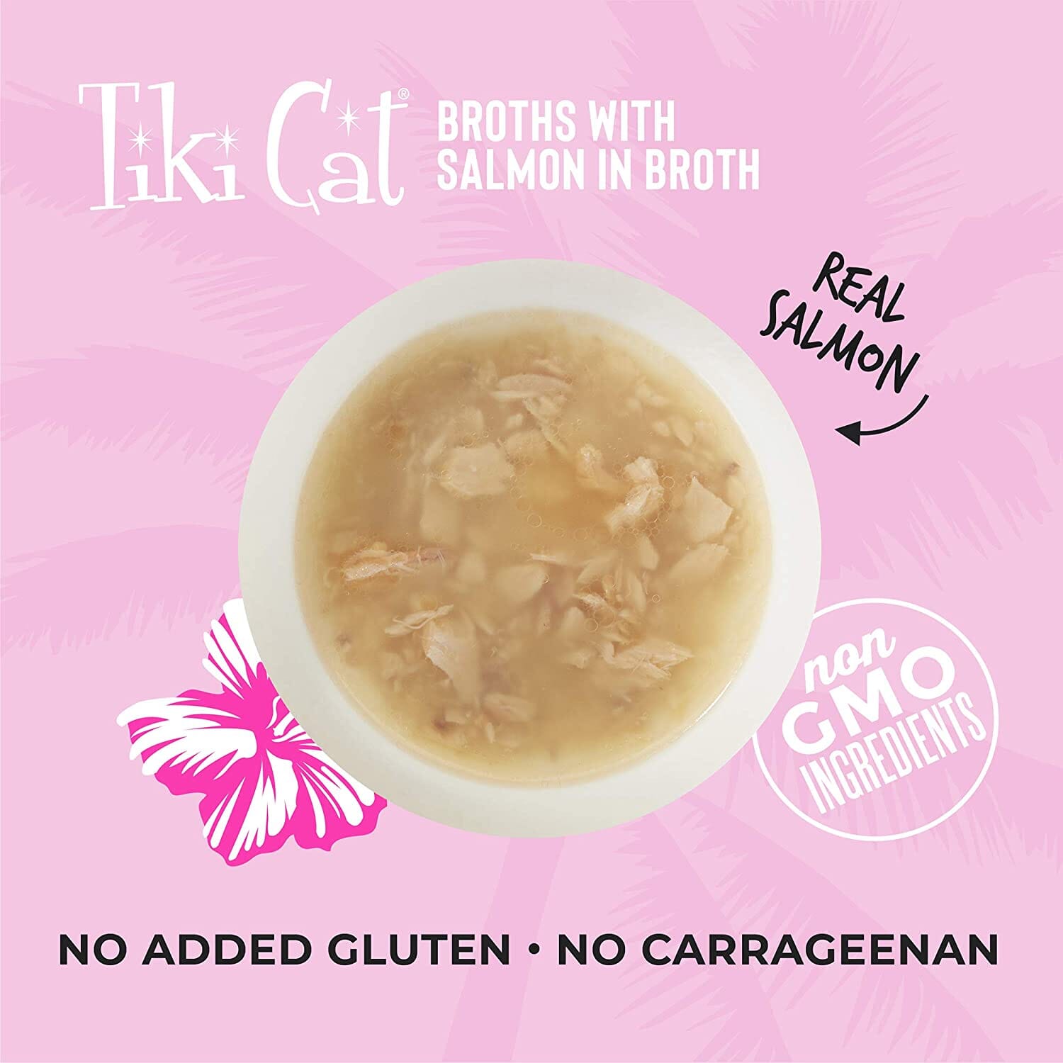 Tiki Cat Salmon Broth Cat Food Toppers - 1.3 Oz Pouch - Pack of 12  