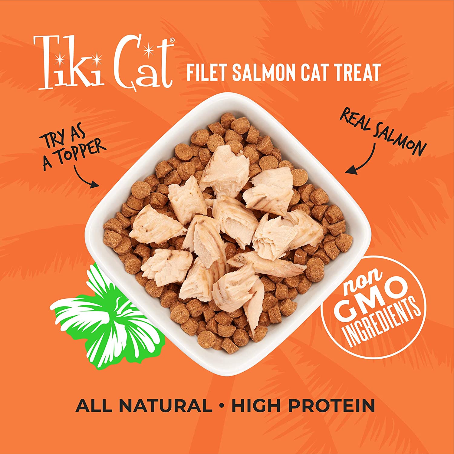 Tiki Cat Salmon Filet Cat Food Toppers and Crunchers - 1 oz Pouches - Case of 12  