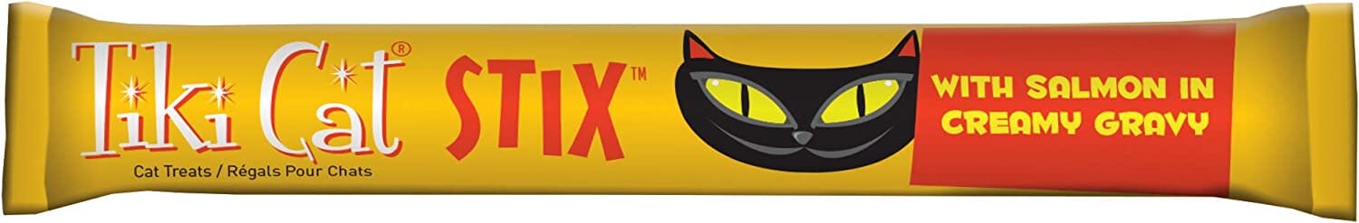 Tiki Cat Salmon Mousse STIX™ Cat Treats - (6 Tubes per Bag) - 3 Oz Bags - Pack of 12  