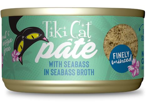 Tiki Cat Seabass Pate Luau Canned Cat Food - 5.5 Oz - Case of 8  