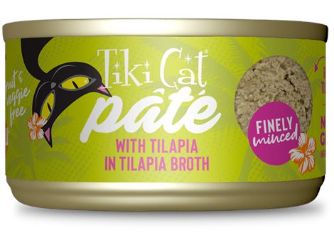 Tiki Cat Tilapia Pate Luau Canned Cat Food - 2.8 Oz - Case of 12  