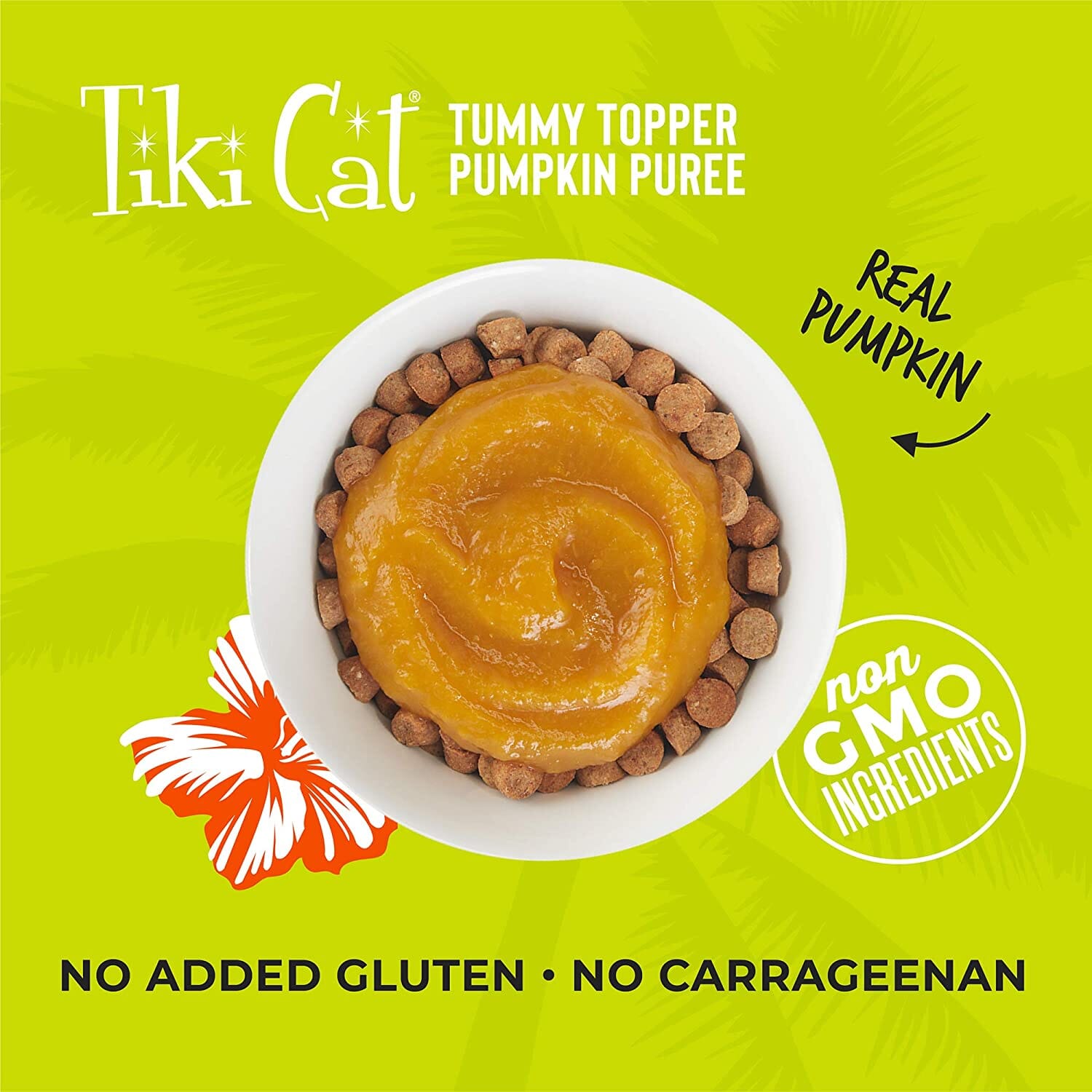 Tiki Cat Tummy Topper Pumpkin & Wheatgrass Cat Food Toppers - 1.5 Oz Pouch - Pack of 12  