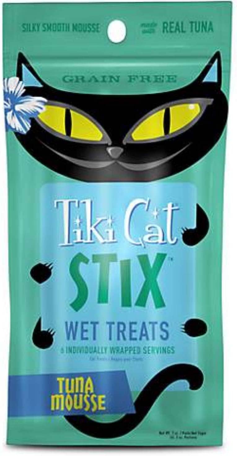 Tiki Cat Tuna Mousse STIX™ Cat Treats - (12 Tubes per Bag) - 6 Oz Bags - Pack of 12  