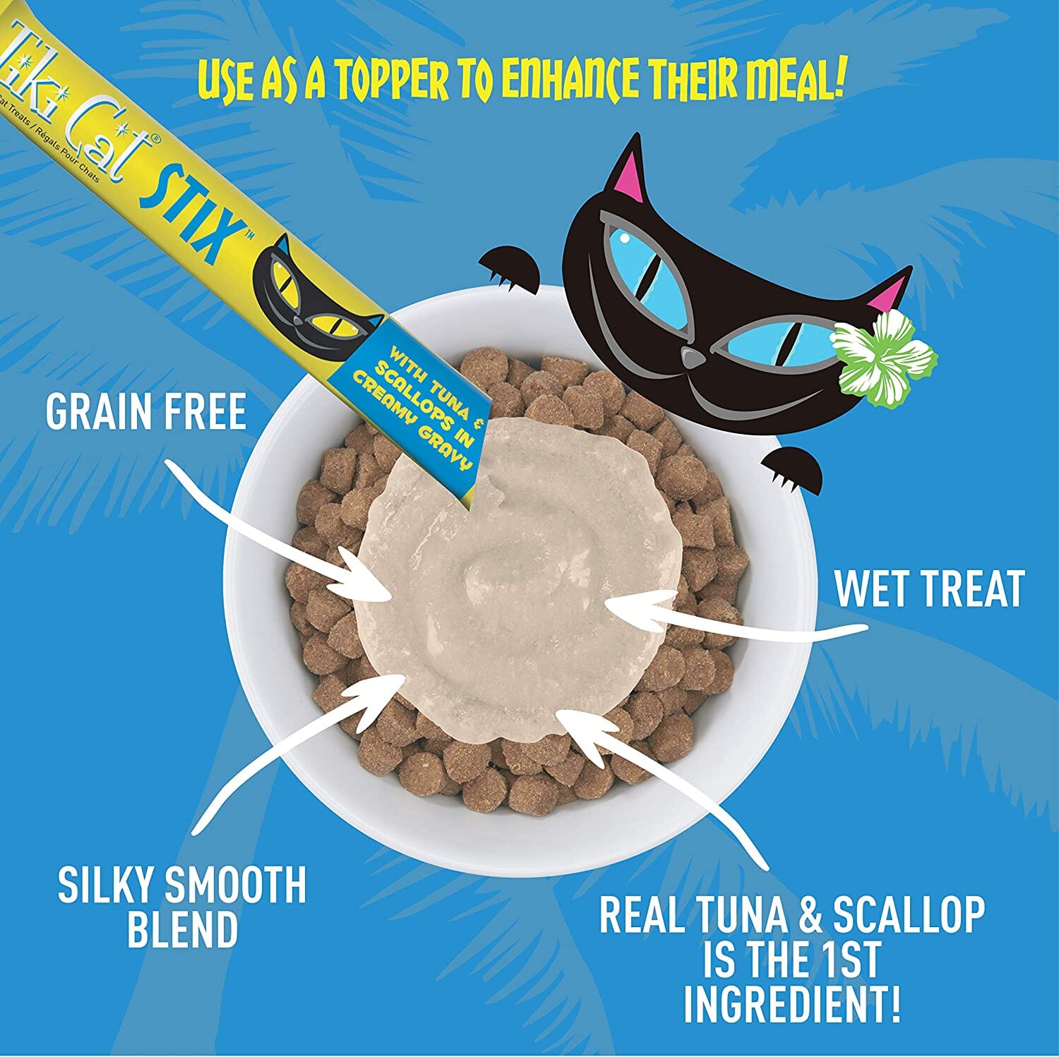 Tiki Cat Tuna & Scallops STIX™ Cat Treats - (6 Tubes per Bag) - 3 Oz Bags - Pack of 12  