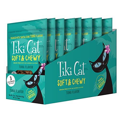 Tiki Cat Tuna Treat Soft and Chewy Cat Treats - 2 oz Bag - Case of 8  