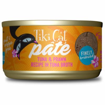 Tiki Cat Tuna with Prawn Recipe Pate Canned Cat Food - 2.8 oz Cans - Case of 12  