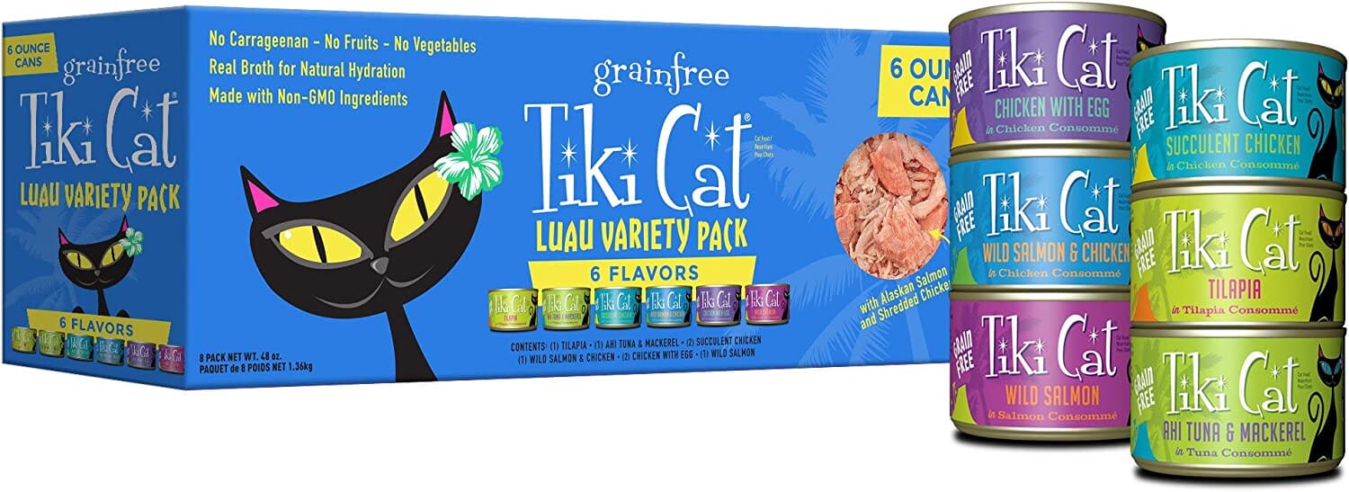 Tiki Cat Variety Pack Canned Cat Food - 6 Oz - Case of 8  