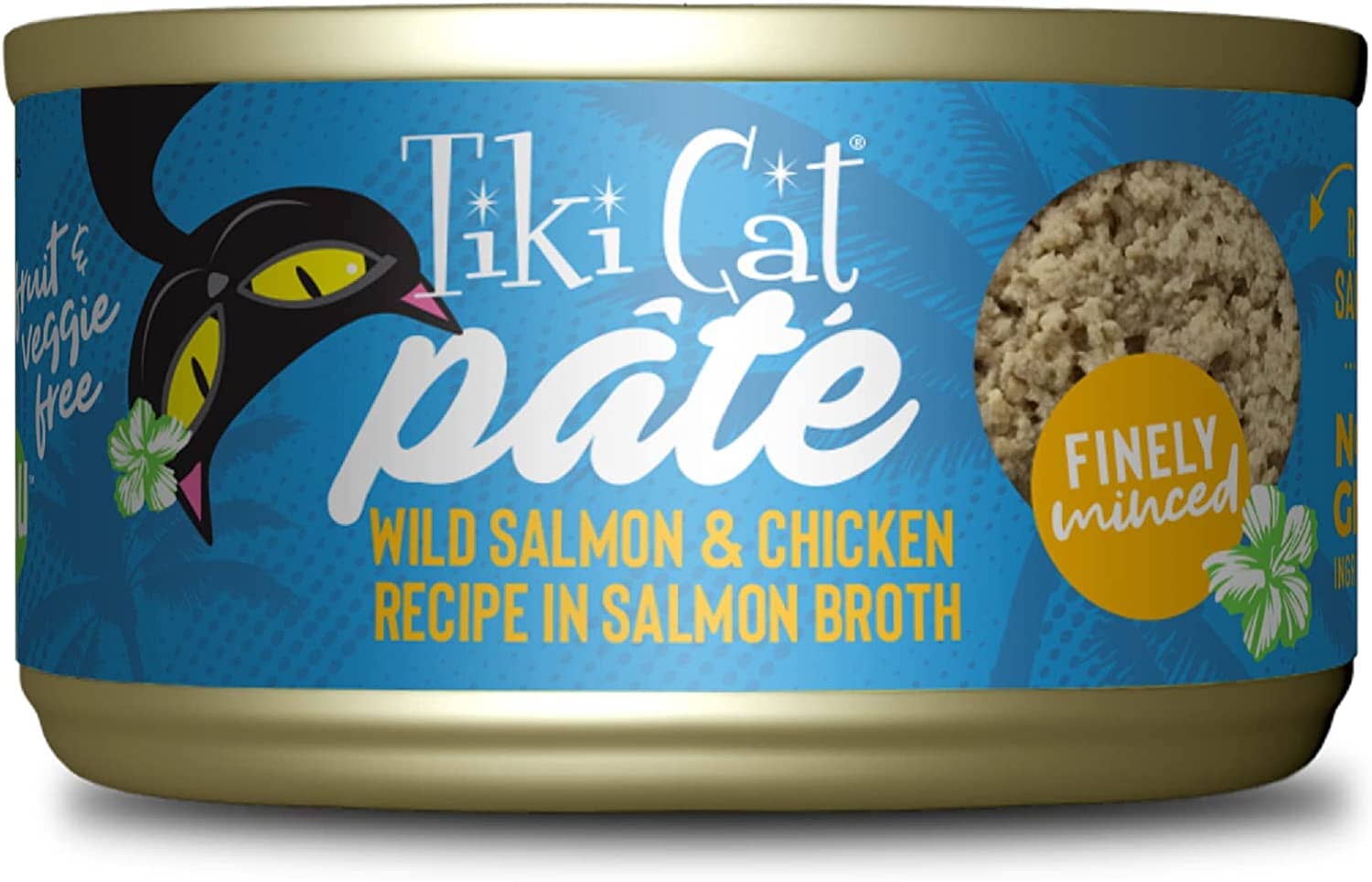 Tiki Cat Wild Salmon & Chicken Pate Luau Canned Cat Food - 2.8 Oz - Case of 12  