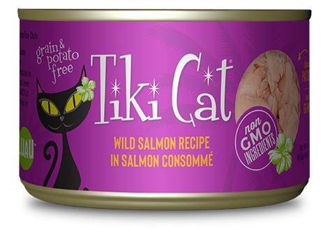 Tiki Cat Wild Salmon Pate Luau Canned Cat Food - 2.8 Oz - Case of 12
