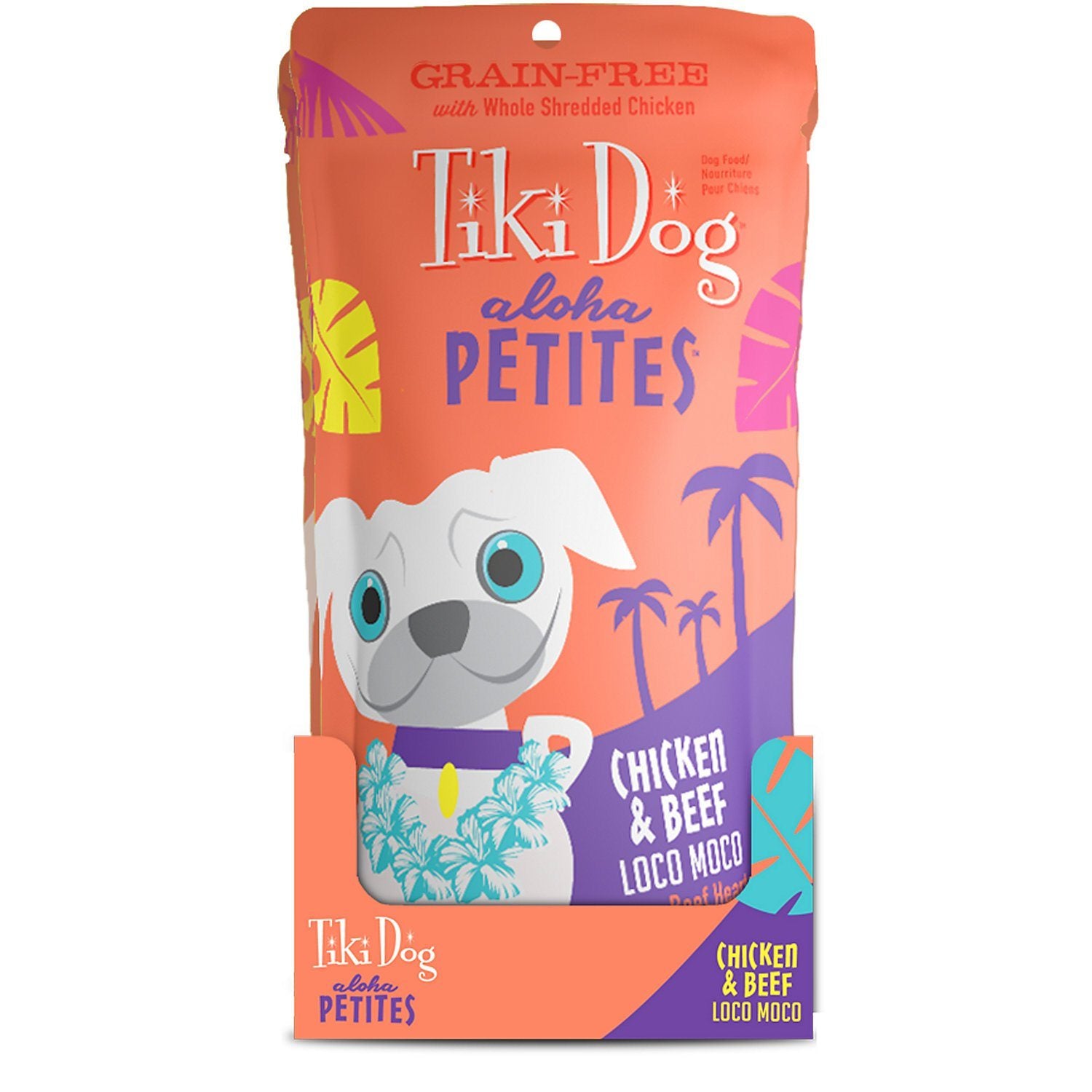 Tiki Dog Aloha Petites Chicken & Beef Loco Moco Dog Food in Pouches - 12/3.5oz Pouches - Case of 12  