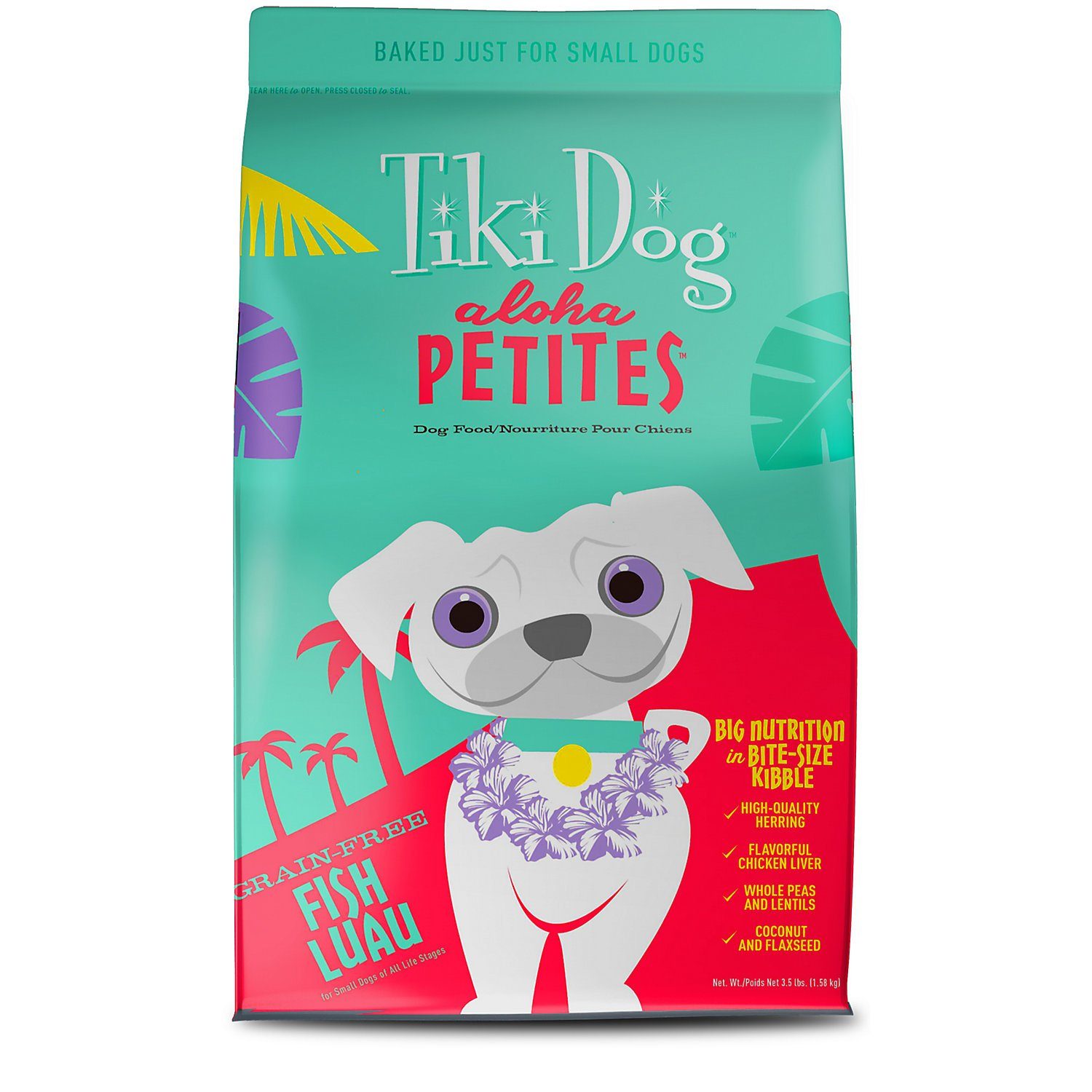 Tiki Dog Aloha Petites Fish Lua Dry Dog Food - 3.5 lb Bag  