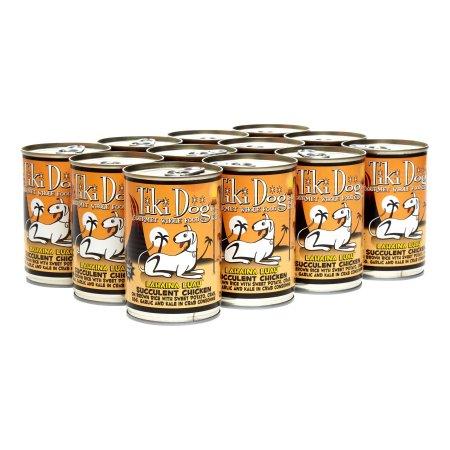 Tiki Dog Lahania Lua Canned Dog Food - Chicken in Crab Consomme - Case of 12  