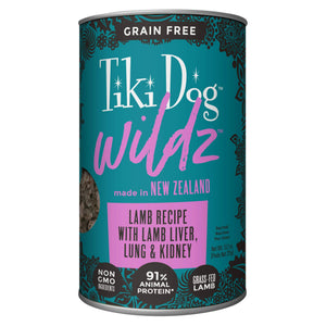 Tiki Dog Non-GMO Wildz Lamb Wet Whole Dog Food - 13.2 oz Can - Case of 12