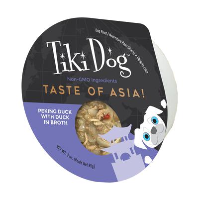 Tiki Dog Petites™ Gourmet International Taste of Asia! Peking Duck Prepared Dog Food - 3 oz Cup - Case of 4  