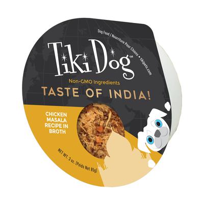 Tiki Dog Petites™ Gourmet International Taste of India! Chicken Masala Prepared Dog Food - 3 oz Cup - Case of 5  