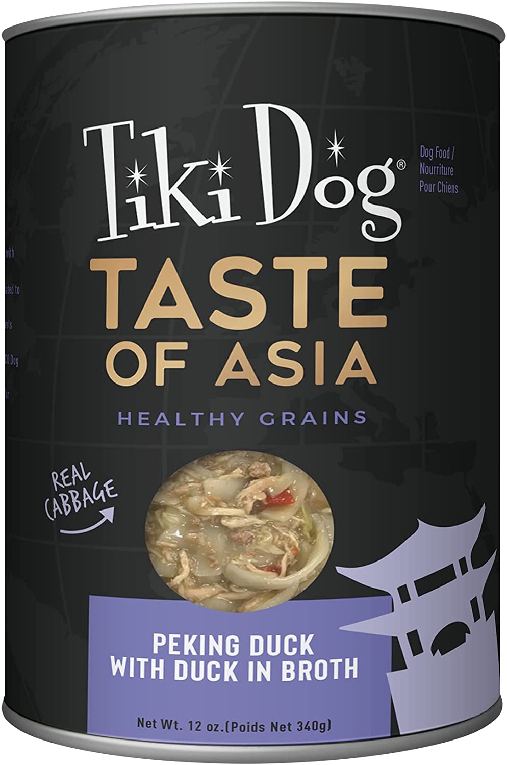 Tiki Dog Taste of the World Asian Peking Duck Canned Dog Food - 12 oz Can - Case of 8  