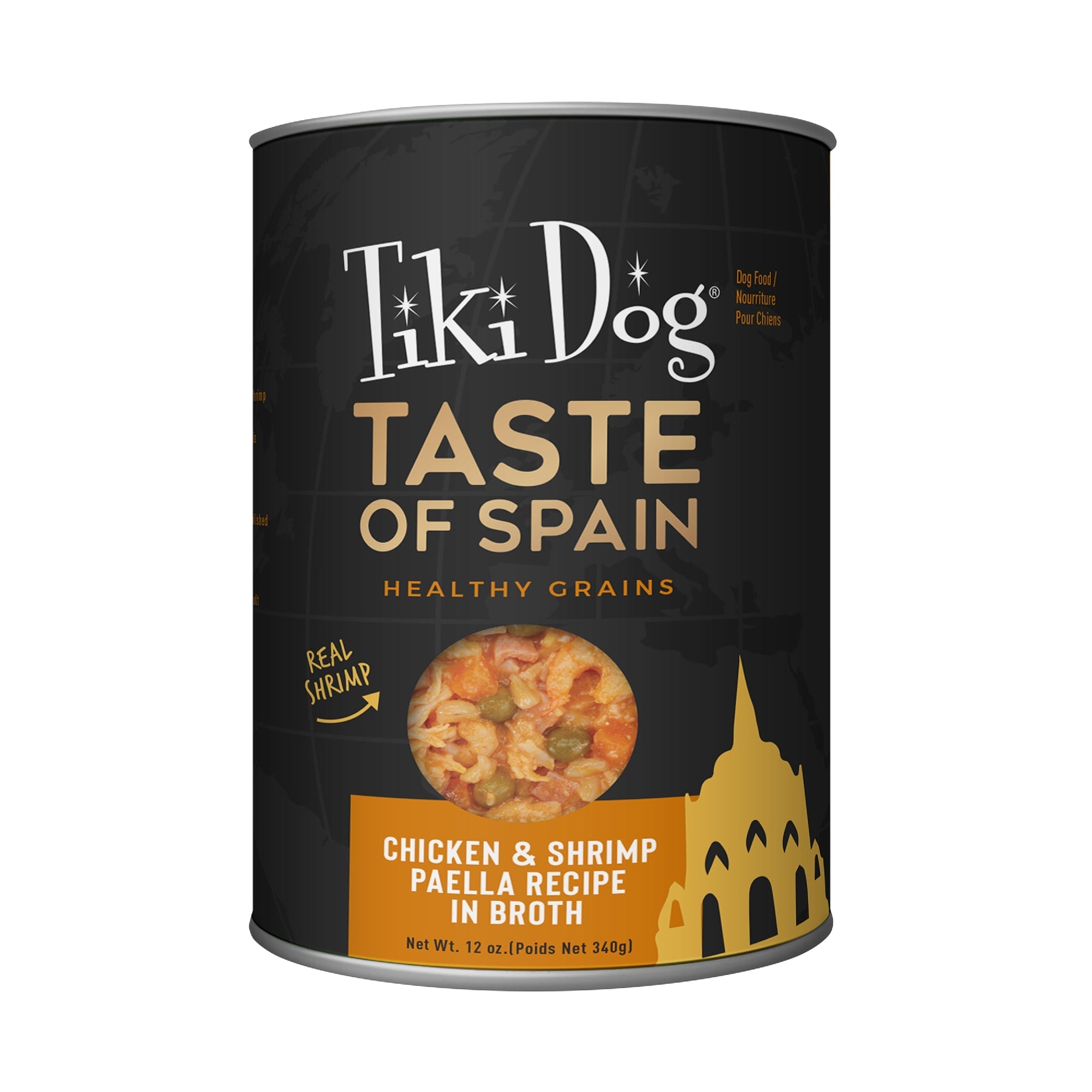 Tiki Dog Taste of the World Spanish Paella Canned Dog Food - 12 oz Can - Case of 8  