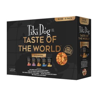 Tiki Dog Taste of the World Variety Pack Canned Dog Food - 12 oz Can - Case of 8  