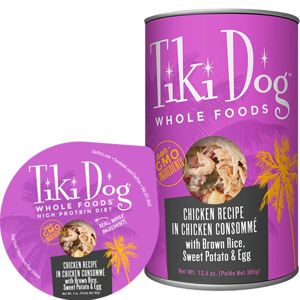 Tiki Dog Whole Foods Chicken & Chicken Consommé Canned Dog Food - 13.6 oz - Case of 1  