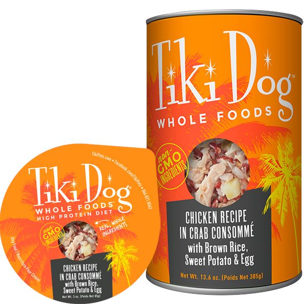 Tiki Dog Whole Foods Chicken / Crab Consommé Canned Dog Food - 13.6 oz - Case of 1  